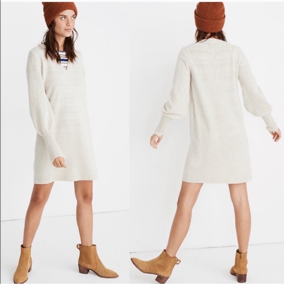 Madewell Dresses & Skirts - Madewell Bubble-Sleeve Sweater-Dress xxs